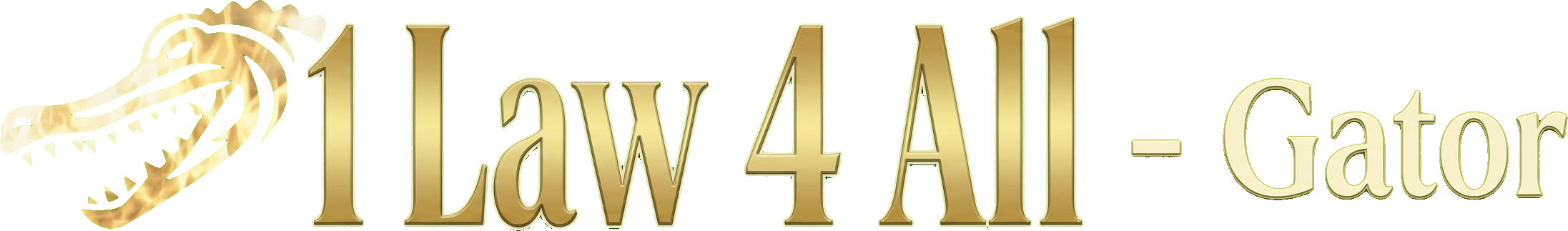 1 Law 4 All - Gator logo