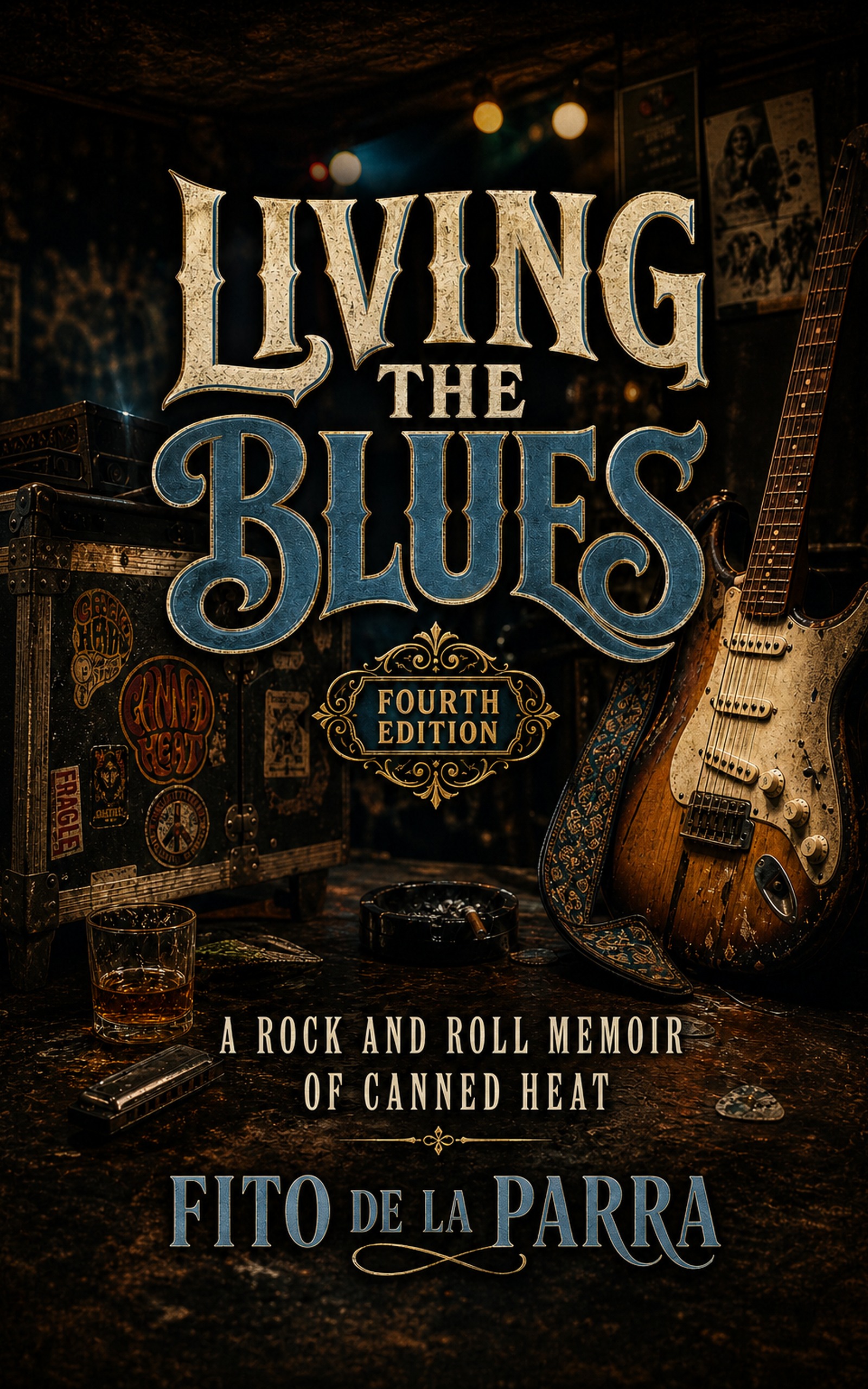 Cover for Living the Blues