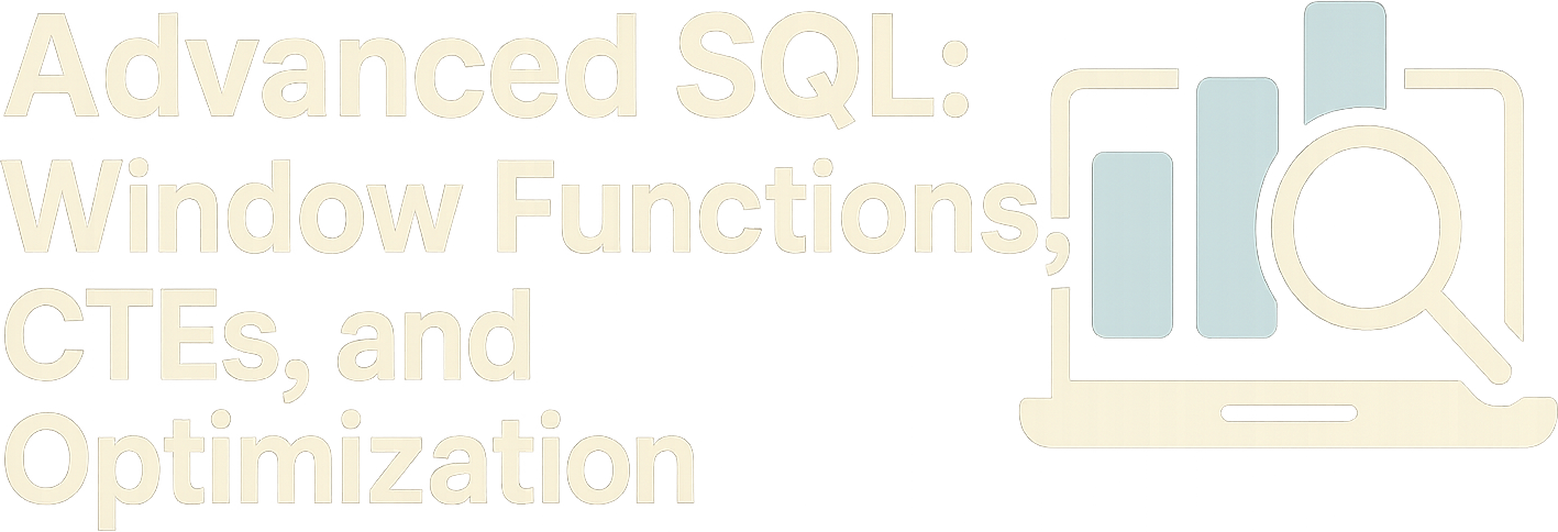 Advanced SQL: Window Functions, CTEs, and Optimization logo