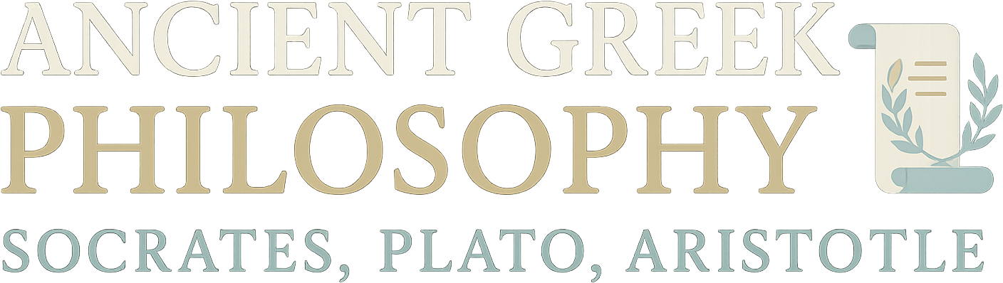 Ancient Greek Philosophy: Socrates, Plato, Aristotle logo