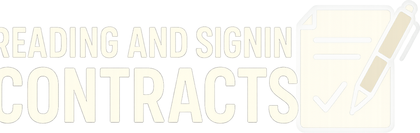 Reading and Signing Contracts logo